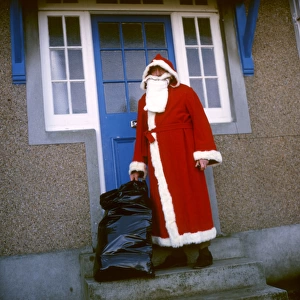 Father Christmas with sack of presents