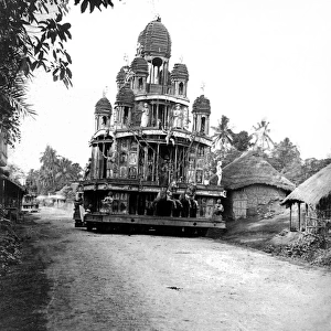 Festival Car on a road in India