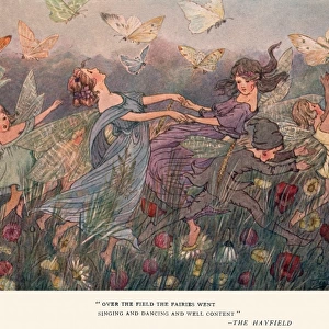 Over the field the fairies went