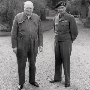 Field Marshall Montgomery and Winston Churchill