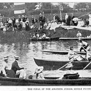 The final of the amateur junior single punting. Date: 1901