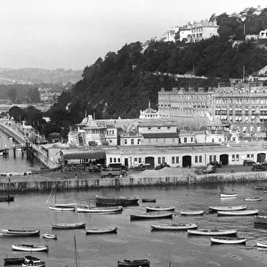 A fine view of Torquay, with its well-sheltered harbour, one of the finest in Devon