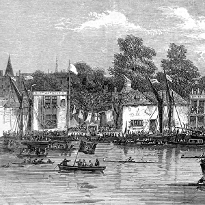 The Finish of the Race for Doggetts Coat and Badge, London