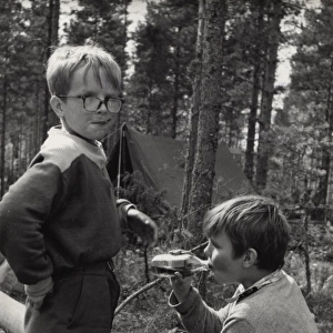 Finnish boy scouts at camp