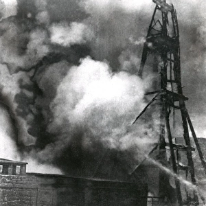 Fire in the Baku oilfields, Armenia
