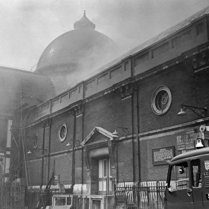 Fire at Floral Hall, Covent Garden, London WC2