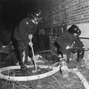 Firefighters in action, Waterden Road, London N1