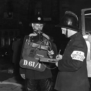 Firefighters in breathing apparatus, Everett Street, SW8