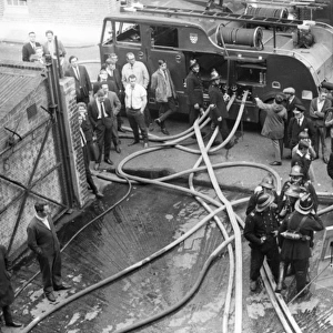 Firefighters at Lyons Maid, Stamford Street, London
