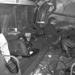 Firefighters at work in London Underground