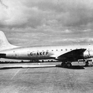 The first Handley Page HP81 Hermes IV G-AKFP during taxi
