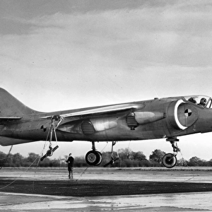 The first Hawker P1127 XP831 during tethered hovering test