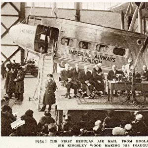 First regular air mail, England to Australia 1934