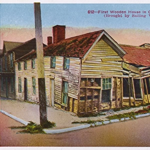 First wooden house, Monterey, California, USA