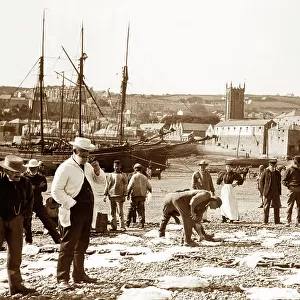 Fishermen St. Ives Cornwall Victorian period