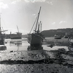 Fishing boats at low tide, St Ives, Cornwall