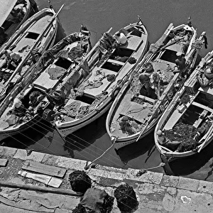Fishing boats, Old Port area of Marseilles, France