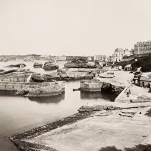 Fishing harbour at Biarritz, France