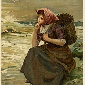Fishwife on the seashore
