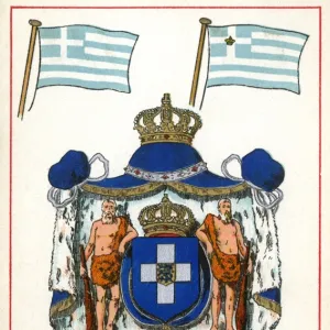 The Flags and National Coats of arms of Greece