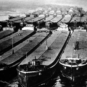 Fleet of German Commercial Barges; Second World War, c. 1940