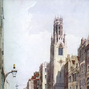 Fleet Street in 1842 by Thomas Shotter Boys