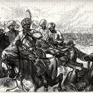 Flight of Hyder Ali, ruler of Mysore in Southern India, after the Battle of Porto Novo