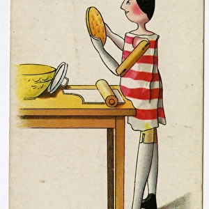 Florence Upton playing cards - Making Biscuits