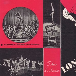 A flyer for the show Folies d amour at the London Casino, 19