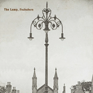 Fochabers, Scotland - Impressive iron lamp