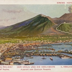 Fold-out view of Vesuvius Volcano - Funicular Railway