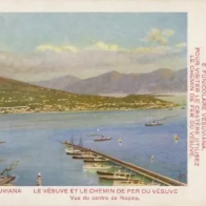 Fold-out view of Vesuvius Volcano - Funicular Railway