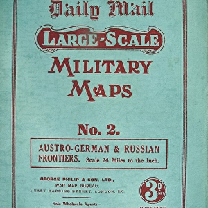 Two foldout Daily Mail Military Maps Numbers - WWI era