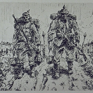 Folio of 97 etchings and drypoints of the Western Front, WW1