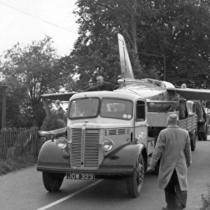 Folland Fo139 Midge G-39-1 during road transportation