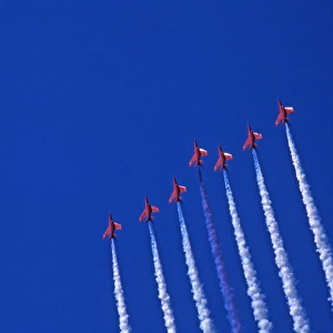 Folland Gnats RAF Red Arrows formation Edinburgh 1971