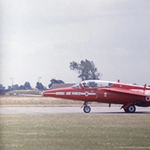 Folland Gnats Red Arrows take off Brampton 1977