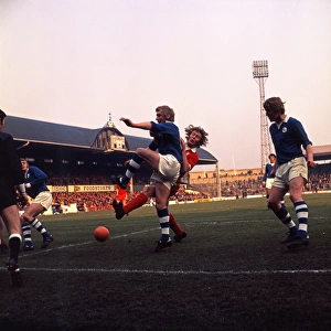 Football Action. Ayresome Park Middlesbrough. March 1973
