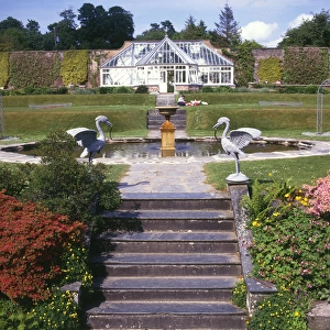 Formal gardens at Arlington Court, North Devon