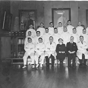Formal group of male nurses with probable matron
