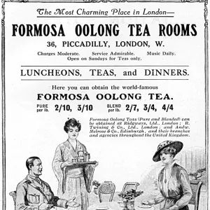 Formosa Oolong Tea Rooms advertisement, 1916