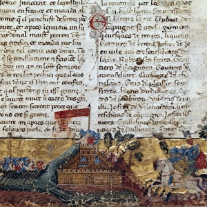 Fourth Crusade (1202-1204). Crusade troops attack