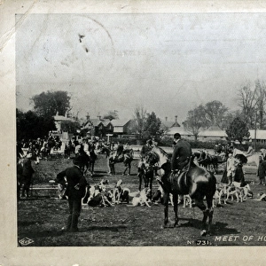 Foxhunting - A Meeting of Hounds, Lyndhurst, Hampshire
