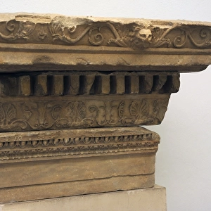 Fragment of an entablature of the sacrificial altar. Pergamo