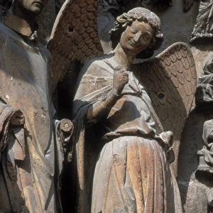 FRANCE. Reims. Cathedral of Notre-Dame. Angel