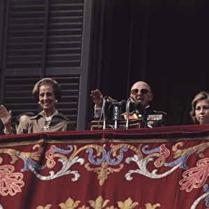 Francisco Franco during his last public apparition from the