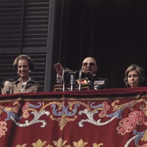 Francisco Franco during his last public apparition from the