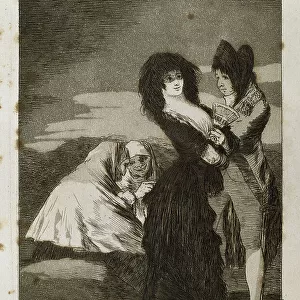 Francisco Goya (1746-1828). Caprices. Plaque 5. Two of a kin