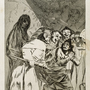 Francisco Goya (1746-1828). Caprices. Plaque 58. Swalow it
