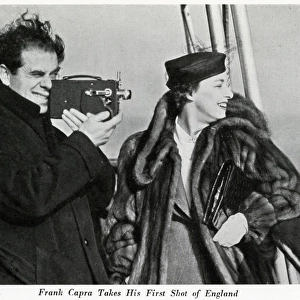 Frank Capra takes his first shot of England